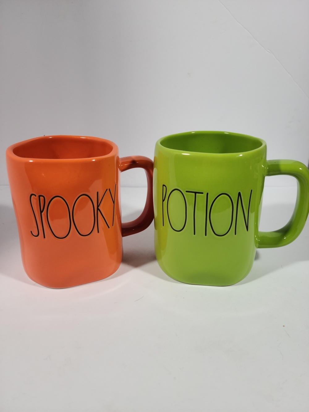 2 Rae Dunn Artisan Magenta Ceramic Halloween Coffee Mug SPOOKY/ BOO